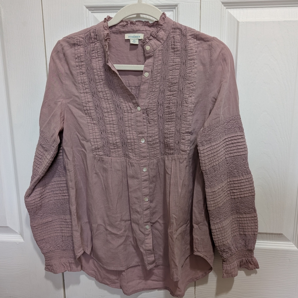 Sundance Lilac Lace Blouse